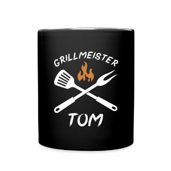 Grillmeister Tom - Tasse einfarbig - Schwarz - Vorne