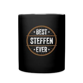 Best STeffen Ever Vorname Name Geschenk - Tasse einfarbig - Schwarz - Vorne