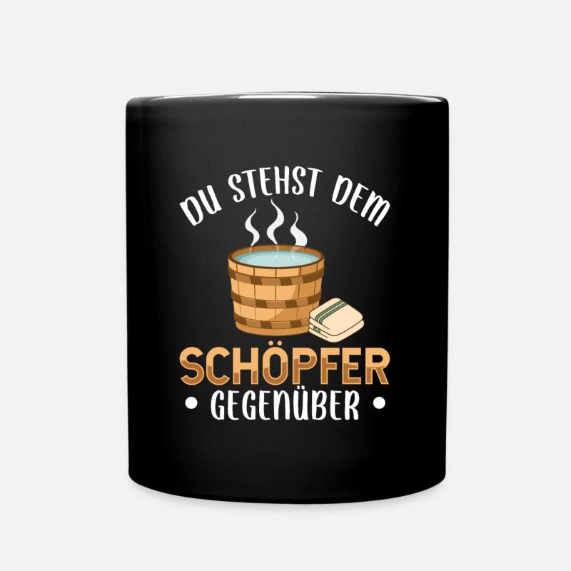Sauna - Tasse einfarbig - Schwarz