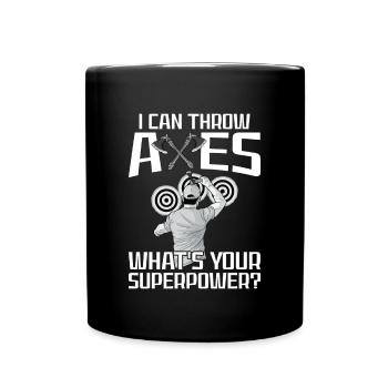 Lancer une hache - Mug uni - noir - Devant