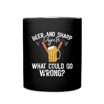 Lancer une hache - Mug uni - noir - Devant