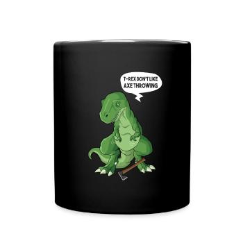 Axt Werfen - Tasse einfarbig - Schwarz - Vorne