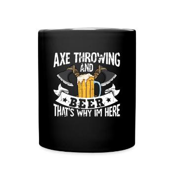 Lancer une hache - Mug uni - noir - Devant