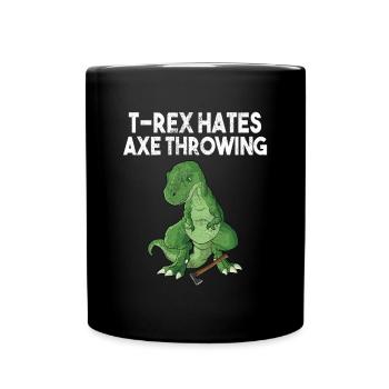 Axt Werfen - Tasse einfarbig - Schwarz - Vorne