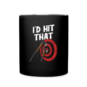 Lancer une hache - Mug uni - noir - Devant