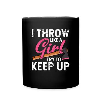 Lancer une hache - Mug uni - noir - Devant