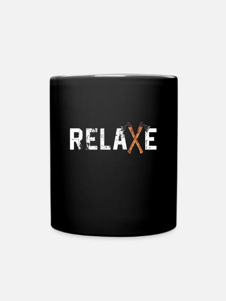 Axt Werfen - Tasse einfarbig - Schwarz