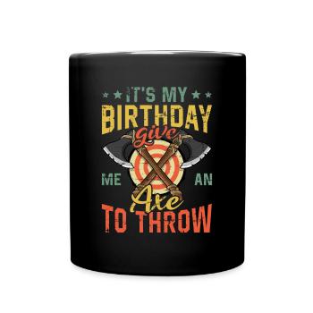 Lancer une hache - Mug uni - noir - Devant