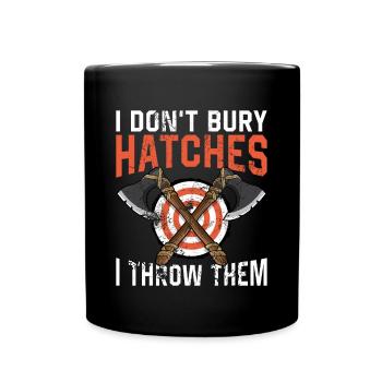 Lancer une hache - Mug uni - noir - Devant
