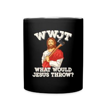 Lancer une hache - Mug uni - noir - Devant