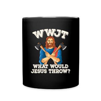 Lancer une hache - Mug uni - noir - Devant