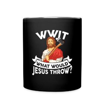 Lancer une hache - Mug uni - noir - Devant