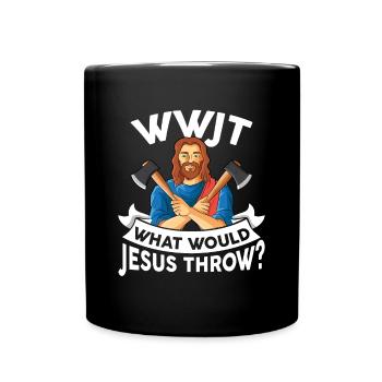 Lancer une hache - Mug uni - noir - Devant