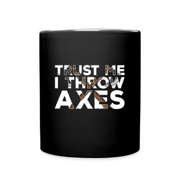 Lancer une hache - Mug uni - noir - Devant