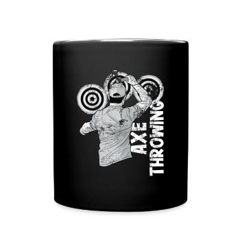 Lancer une hache - Mug uni - noir - Devant