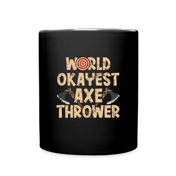 Lancer une hache - Mug uni - noir - Devant