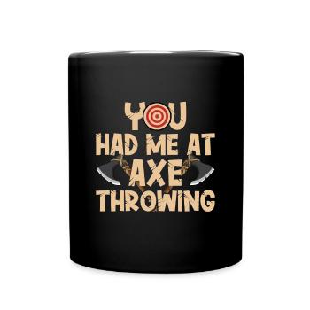 Lancer une hache - Mug uni - noir - Devant