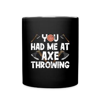 Lancer une hache - Mug uni - noir - Devant