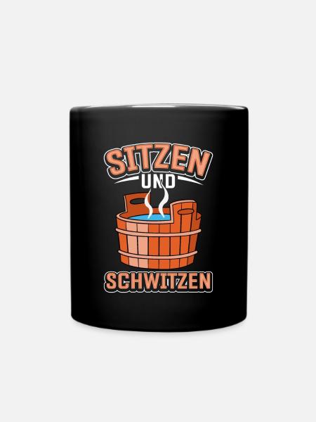 Sauna - Tasse einfarbig - Schwarz