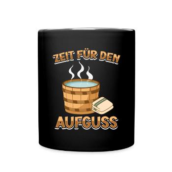 Sauna - Tasse einfarbig - Schwarz - Vorne