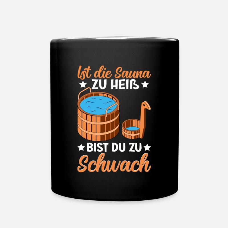 Sauna - Tasse einfarbig - Schwarz