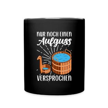 Sauna - Tasse einfarbig - Schwarz - Vorne