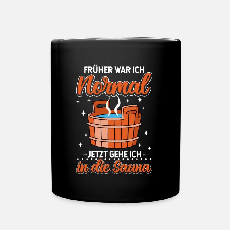 Sauna - Tasse einfarbig - Schwarz