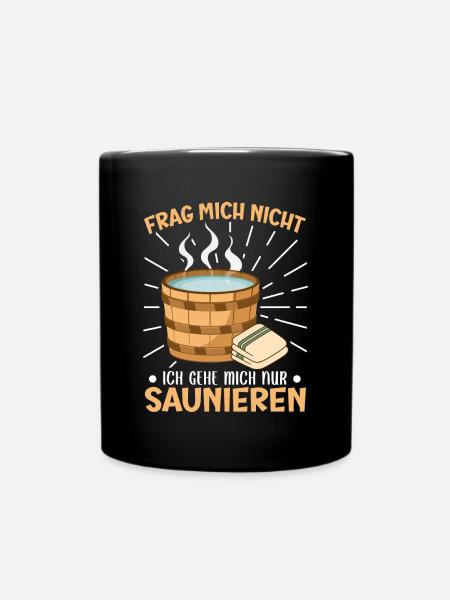 Sauna - Tasse einfarbig - Schwarz