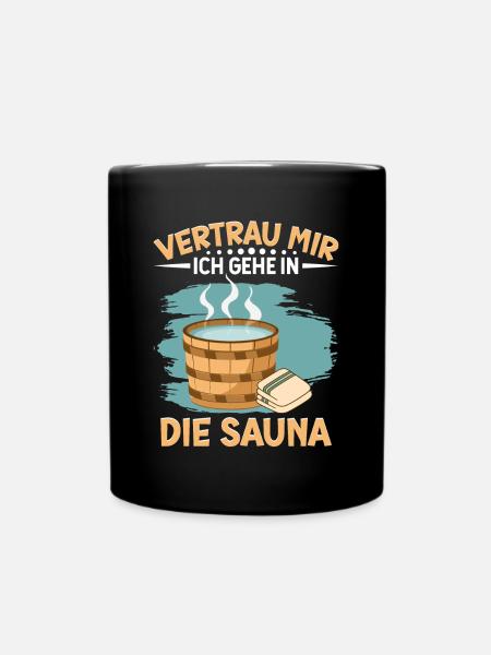 Sauna - Tasse einfarbig - Schwarz