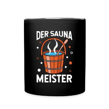 Sauna - Tasse einfarbig - Schwarz - Vorne