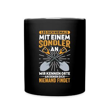 Sondeln - Tasse einfarbig - Schwarz - Vorne