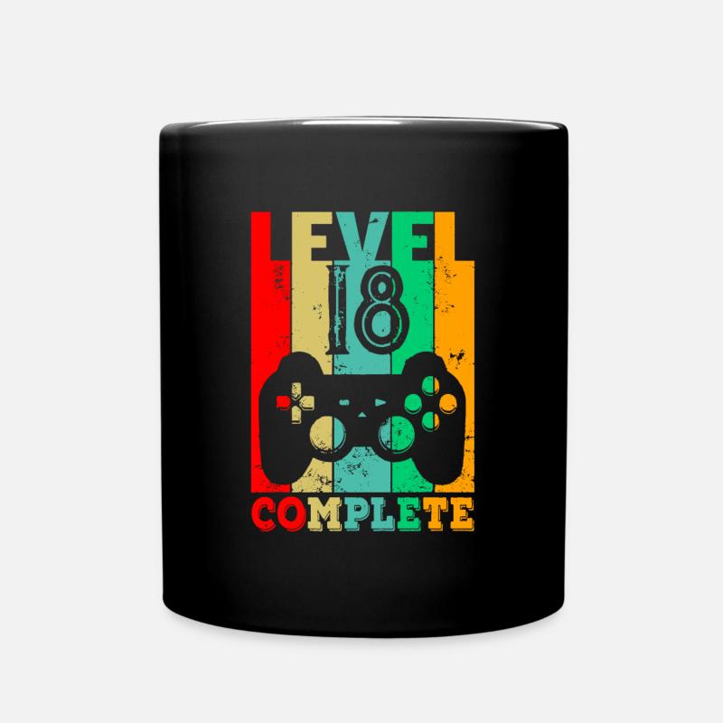 Niveau 18 Complet - Cadeau anniversaire 18 ans - Mug uni - noir