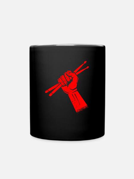 Batterie Batteur Baguettes - Mug uni - noir