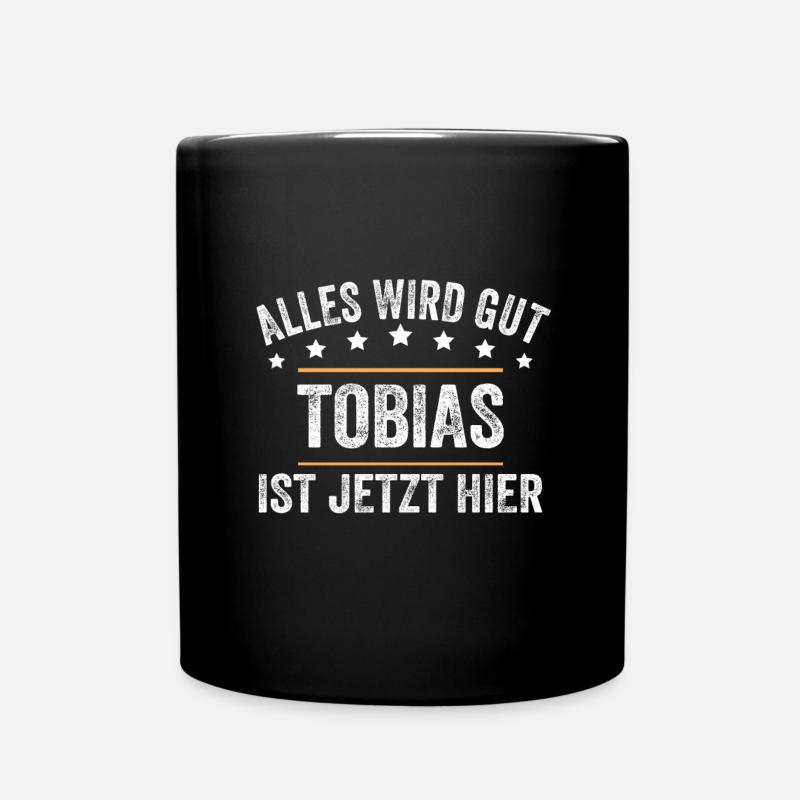 Tobias Vorname Name Geburtstag - Tasse einfarbig - Schwarz
