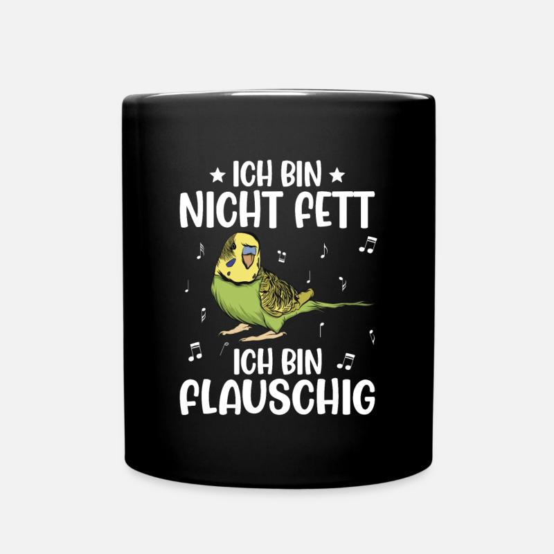 Wellensittich Nymphensittich Papagei Vogelkäfig - Tasse einfarbig - Schwarz