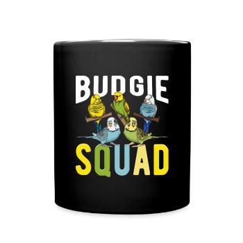 Wellensittich Vogel - Tasse einfarbig - Schwarz - Vorne