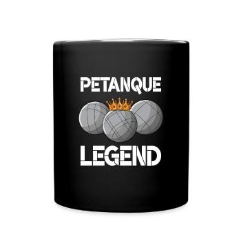 Petanque Boule Game Set Boccia - Full Colour Mug - black - Front