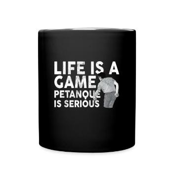 Petanque Boule Game Set Boccia - Full Colour Mug - black - Front
