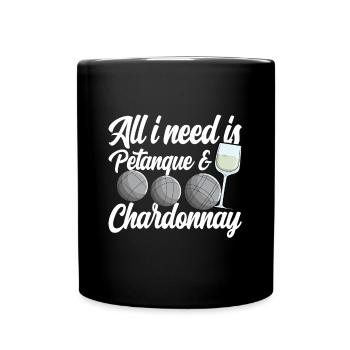 Petanque Boule Game Set Boccia - Full Colour Mug - black - Front