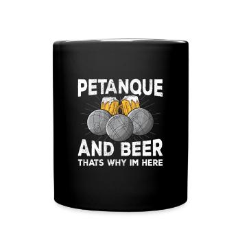 Petanque Boule Game Set Boccia - Full Colour Mug - black - Front