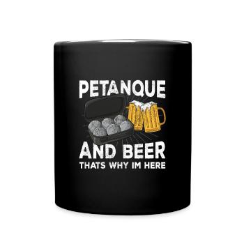 Petanque Boule Game Set Boccia - Full Colour Mug - black - Front