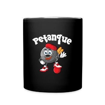 Petanque Boule Game Set Boccia - Full Colour Mug - black - Front