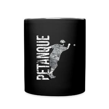 Petanque Boule Game Set Boccia - Full Colour Mug - black - Front