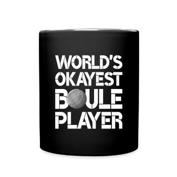 Petanque Boule Game Set Boccia - Full Colour Mug - black - Front