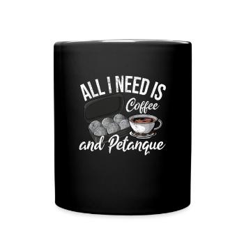 Petanque Boule Game Set Boccia - Full Colour Mug - black - Front