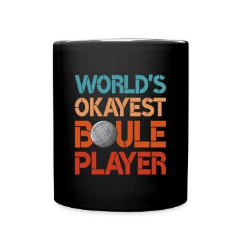Petanque Boule Game Set Boccia - Full Colour Mug - black - Front