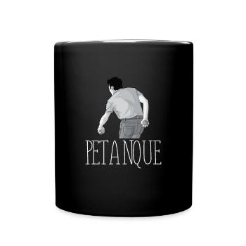 Petanque Boule Game Set Boccia - Full Colour Mug - black - Front