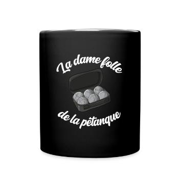 Petanque Boule Game Set Boccia - Tasse einfarbig - Schwarz - Vorne