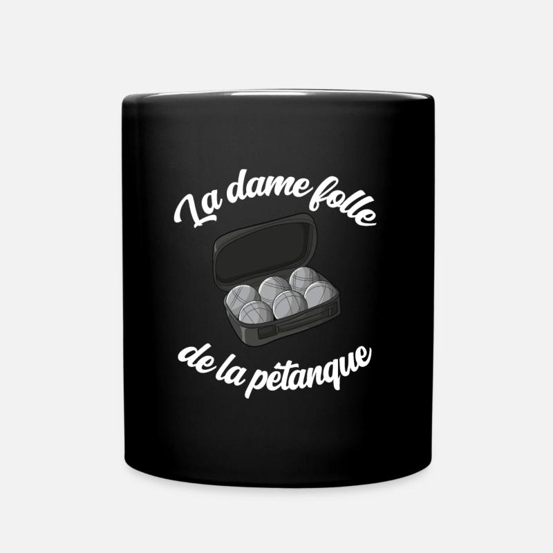 Petanque Boule Game Set Boccia - Tasse einfarbig - Schwarz