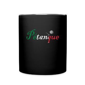 Petanque Boule Game Set Boccia - Full Colour Mug - black - Front
